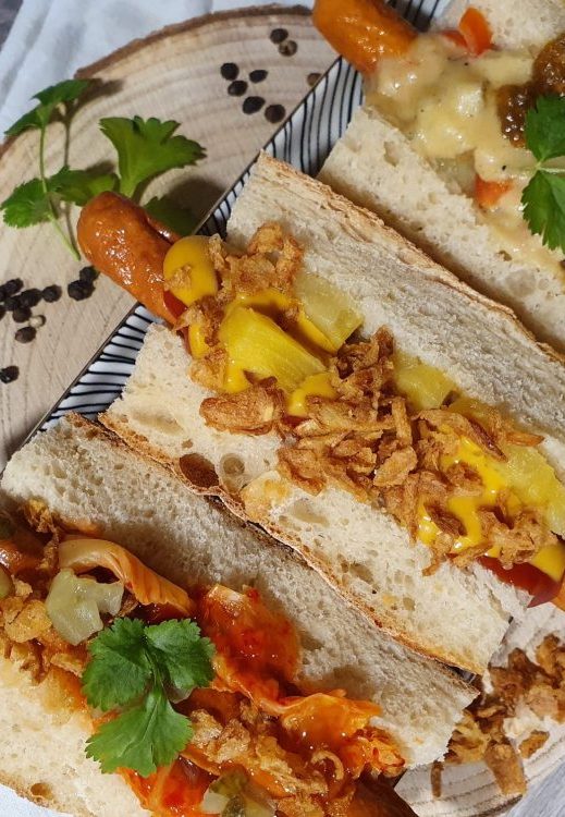 Rezept dreierlei Hot Dogs