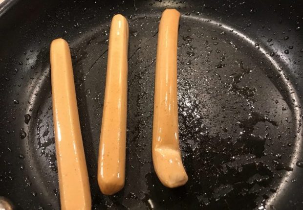 Vegetarische Bratwurst Hot Dogs