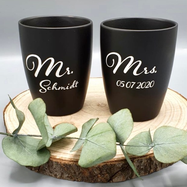 Geschenkidee Hochzeit Becher